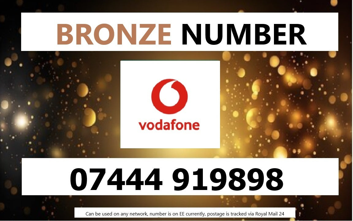 07444 919898 - UK BRONZE BUSINESS EASY MEMORABLE MOBILE PHONE NUMBER