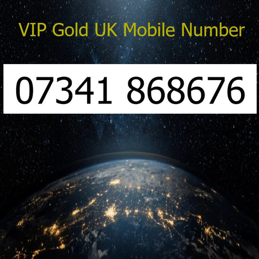 07341 868676 - VIP Gold UK Mobile Number – Easy to Remember SIM Card – Business or Personal Use – Triple Cut, PAYG, Physical SIM kit