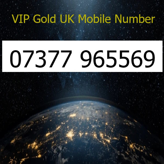 07377 965569 - VIP Gold UK Mobile Number – Easy to Remember SIM Card – Business or Personal Use – Triple Cut, PAYG, Physical SIM kit