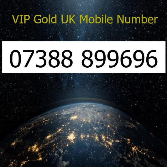 07388 899696 - VIP Gold UK Mobile Number – Easy to Remember SIM Card – Business or Personal Use – Triple Cut, PAYG, Physical SIM kit