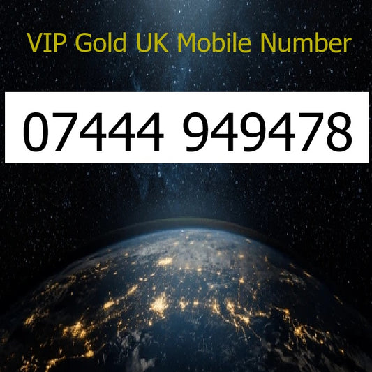 07444 949478 - VIP Gold UK Mobile Number – Easy to Remember SIM Card – Business or Personal Use – Triple Cut, PAYG, Physical SIM kit