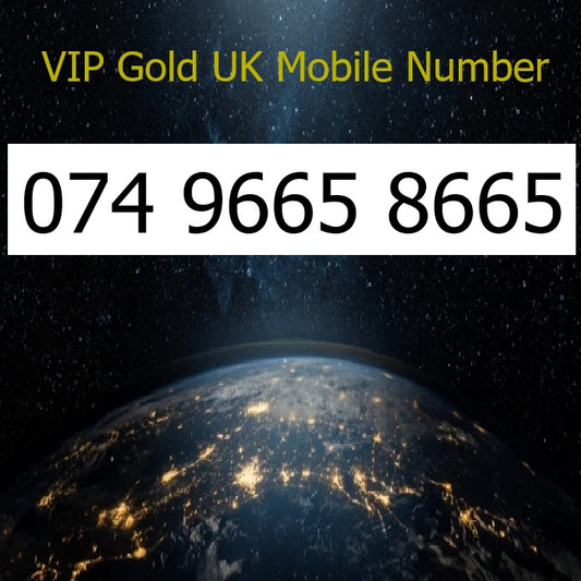 074 9665 8665 - VIP Gold UK Mobile Number – Easy to Remember SIM Card – Business or Personal Use – Triple Cut, PAYG, Physical SIM kit