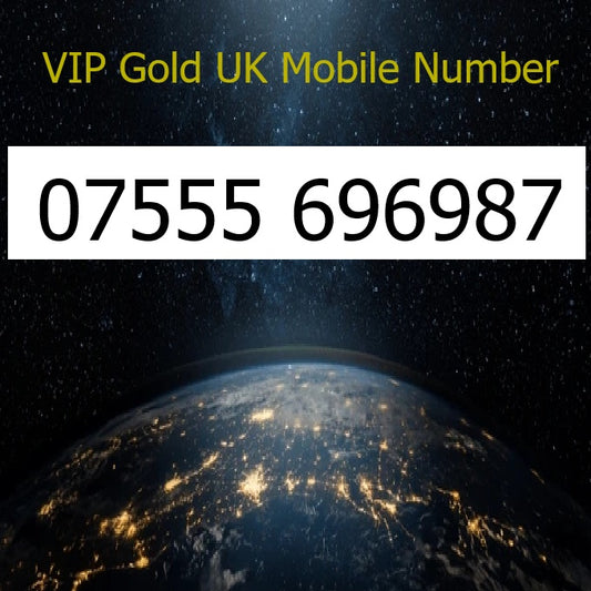 07555 696987 - VIP Gold UK Mobile Number – Easy to Remember SIM Card – Business or Personal Use – Triple Cut, PAYG, Physical SIM kit