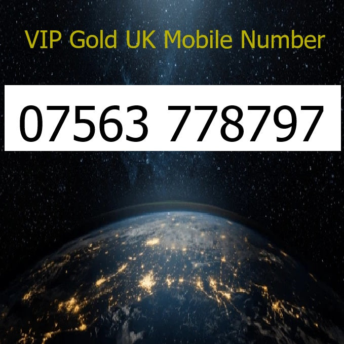 07563 778797 - VIP Gold UK Mobile Number – Easy to Remember SIM Card – Business or Personal Use – Triple Cut, PAYG, Physical SIM kit