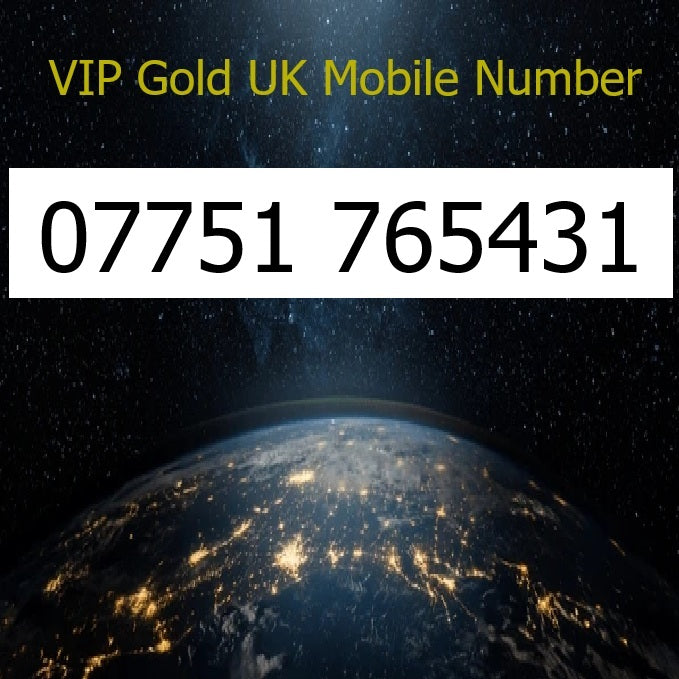 07751 765431 - VIP Gold UK Mobile Number – Easy to Remember SIM Card – Business or Personal Use – Triple Cut, PAYG, Physical SIM kit