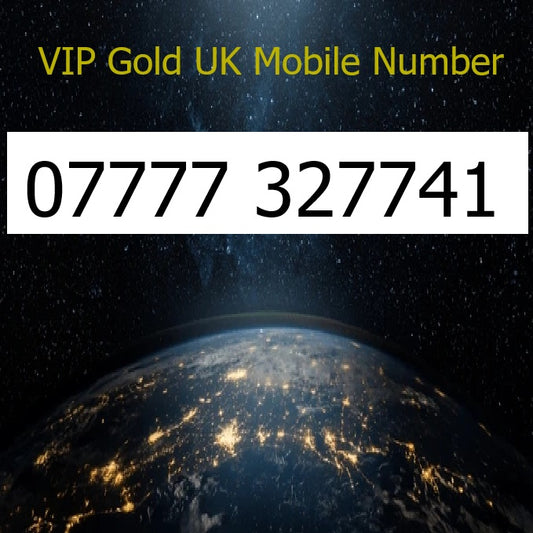07777 327741 - VIP Gold UK Mobile Number – Easy to Remember SIM Card – Business or Personal Use – Triple Cut, PAYG, Physical SIM kit
