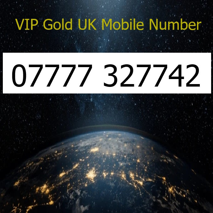 07777 327742 - VIP Gold UK Mobile Number – Easy to Remember SIM Card – Business or Personal Use – Triple Cut, PAYG, Physical SIM kit