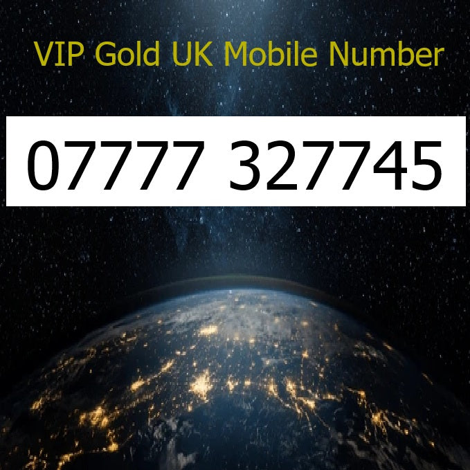 07777 327745 - VIP Gold UK Mobile Number – Easy to Remember SIM Card – Business or Personal Use – Triple Cut, PAYG, Physical SIM kit