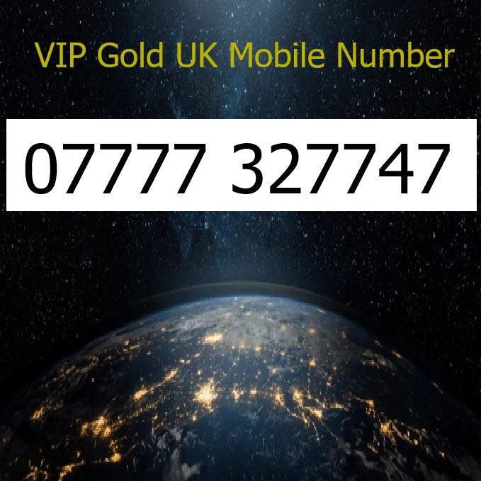 07777 327747 - VIP Gold UK Mobile Number – Easy to Remember SIM Card – Business or Personal Use – Triple Cut, PAYG, Physical SIM kit