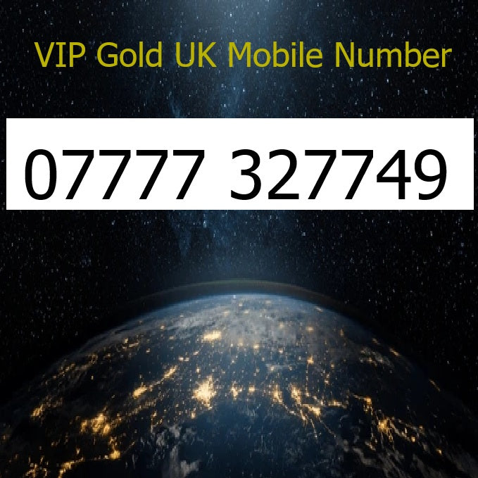 07777 327749 - VIP Gold UK Mobile Number – Easy to Remember SIM Card – Business or Personal Use – Triple Cut, PAYG, Physical SIM kit