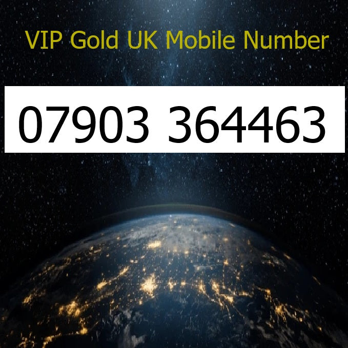 07903 364463 - VIP Gold UK Mobile Number – Easy to Remember SIM Card – Business or Personal Use – Triple Cut, PAYG, Physical SIM kit