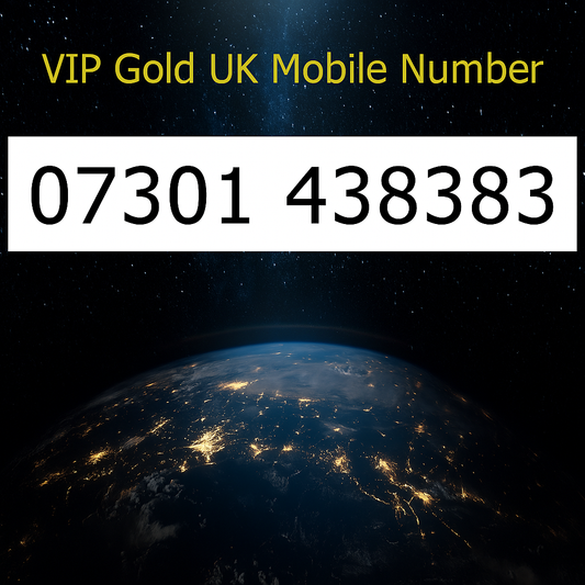 07301 438383 - VIP Gold UK Mobile Number – Easy to Remember SIM Card – Business or Personal Use – Triple Cut, PAYG, Physical SIM kit