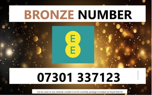 07301 337123 - UK BRONZE BUSINESS EASY MEMORABLE MOBILE PHONE NUMBER