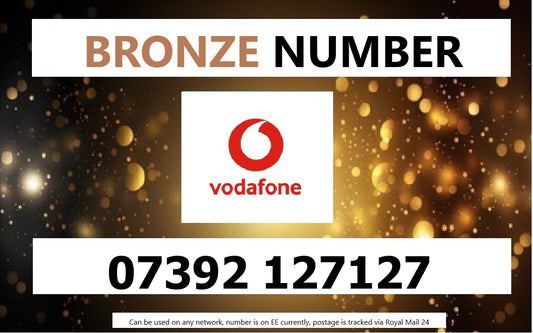 07392 127127 - UK BRONZE BUSINESS EASY MEMORABLE MOBILE PHONE NUMBER