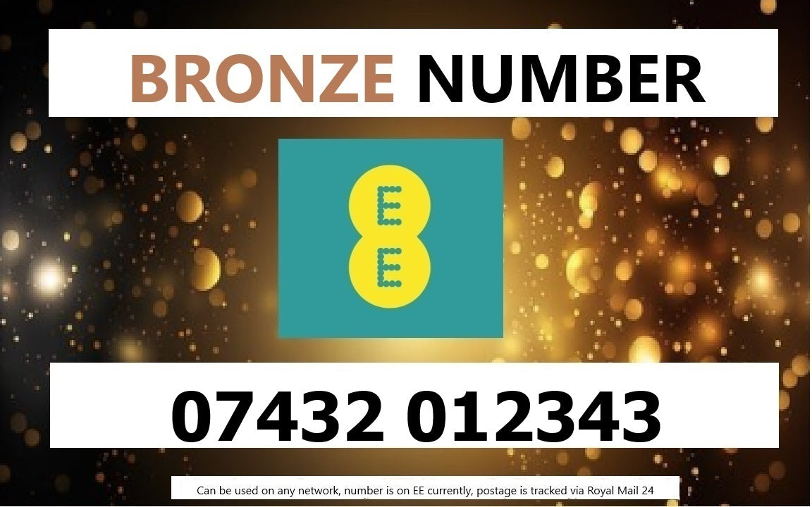 07432 012343 - UK BRONZE BUSINESS EASY MEMORABLE MOBILE PHONE NUMBER