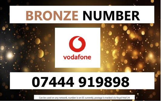 07444 919898 - UK BRONZE BUSINESS EASY MEMORABLE MOBILE PHONE NUMBER