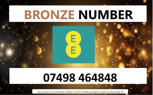 07498 464848 - UK BRONZE BUSINESS EASY MEMORABLE MOBILE PHONE NUMBER