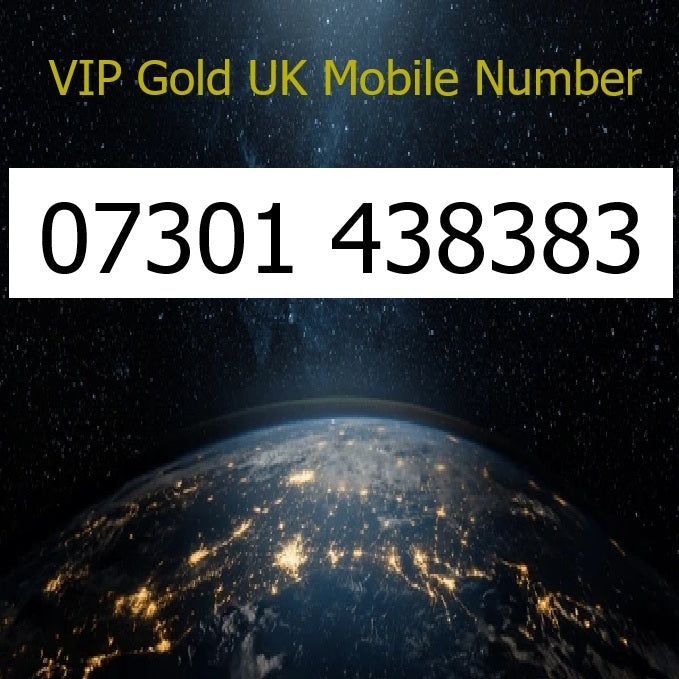 07301 438383 - VIP Gold UK Mobile Number – Easy to Remember SIM Card – Business or Personal Use – Triple Cut, PAYG, Physical SIM kit