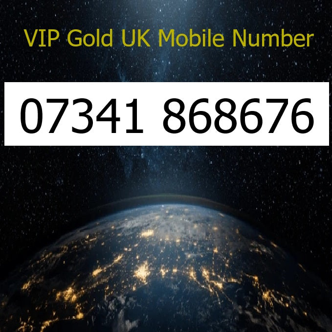 07341 868676 - VIP Gold UK Mobile Number – Easy to Remember SIM Card – Business or Personal Use – Triple Cut, PAYG, Physical SIM kit