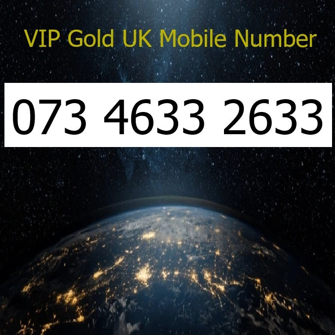 073 4633 2633 - VIP Gold UK Mobile Number – Easy to Remember SIM Card – Business or Personal Use – Triple Cut, PAYG, Physical SIM kit