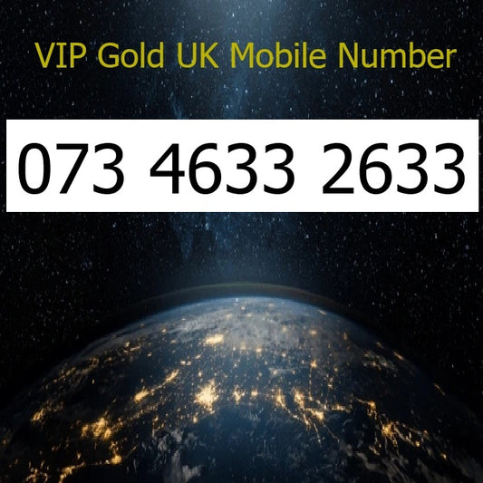 073 4633 2633 - VIP Gold UK Mobile Number – Easy to Remember SIM Card – Business or Personal Use – Triple Cut, PAYG, Physical SIM kit