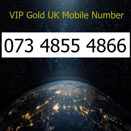 073 4855 4866 - VIP Gold UK Mobile Number – Easy to Remember SIM Card – Triple Cut, PAYG, Physical SIM kit