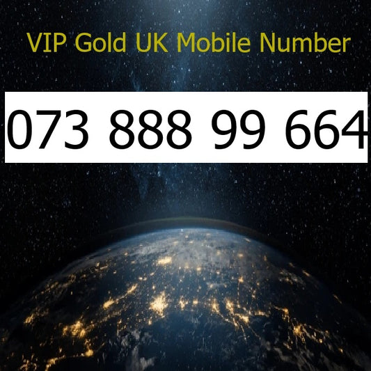 073 888 99 66 4 - VIP Gold UK Mobile Number – Easy to Remember SIM Card – Business or Personal Use – Triple Cut, PAYG, Physical SIM kit