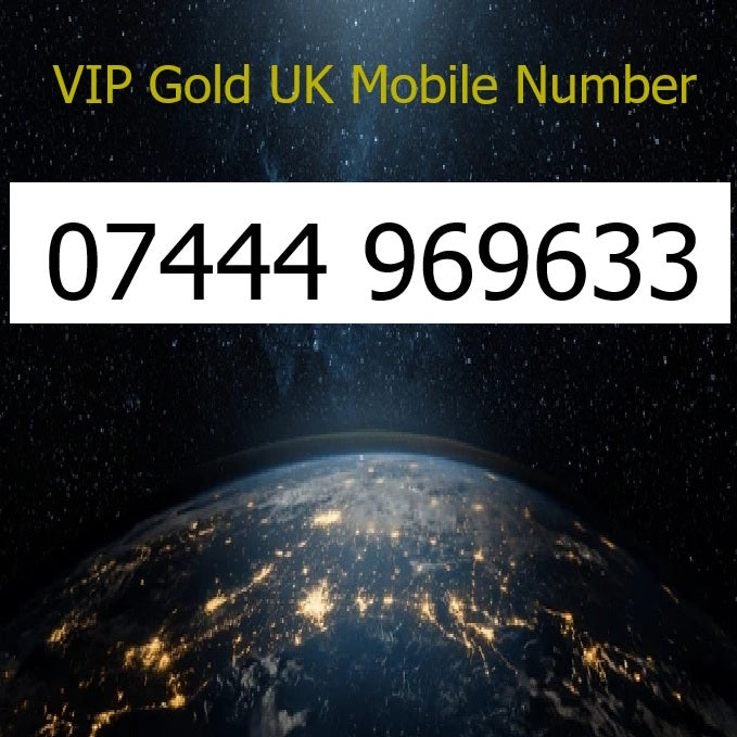 07444 969633 - VIP Gold UK Mobile Number – Easy to Remember SIM Card – Business or Personal Use – Triple Cut, PAYG, Physical SIM kit