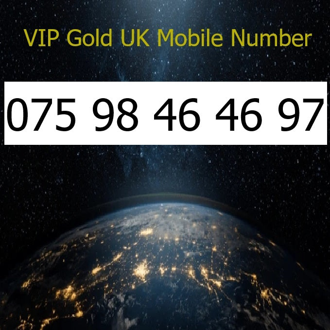 07598 464697 - VIP Gold UK Mobile Number – Easy to Remember SIM Card – Business or Personal Use – Triple Cut, PAYG, Physical SIM kit