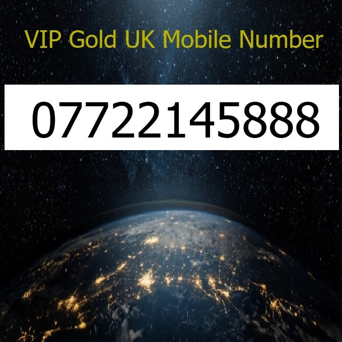 07722145888 - VIP Gold UK Mobile Number – Easy to Remember SIM Card – Business or Personal Use – Triple Cut, PAYG, Physical SIM kit