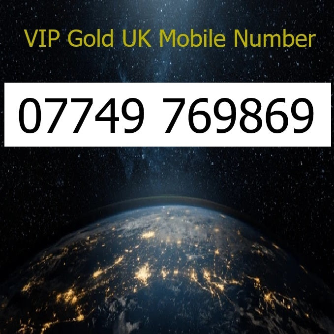 07749 769869 - VIP Gold UK Mobile Number – Easy to Remember SIM Card – Triple Cut, PAYG, Physical SIM kit