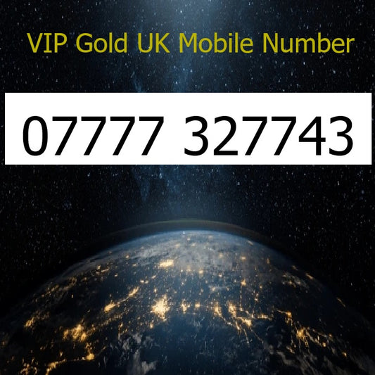 07777 327743 - VIP Gold UK Mobile Number – Easy to Remember SIM Card – Business or Personal Use – Triple Cut, PAYG, Physical SIM kit (Packaging Damaged)