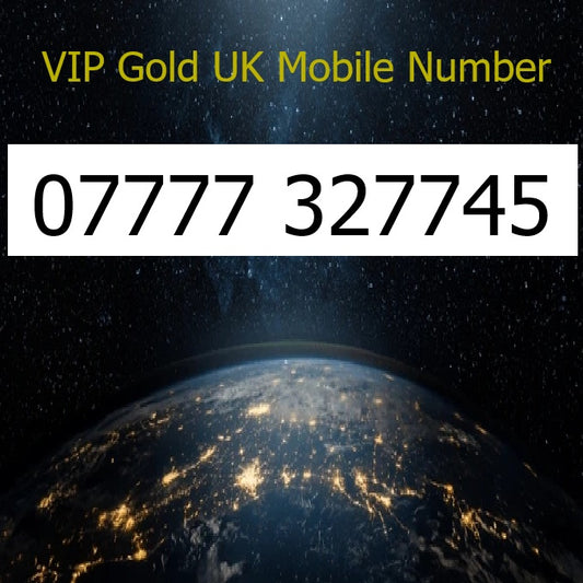07777 327745 - VIP Gold UK Mobile Number – Easy to Remember SIM Card – Business or Personal Use – Triple Cut, PAYG, Physical SIM kit
