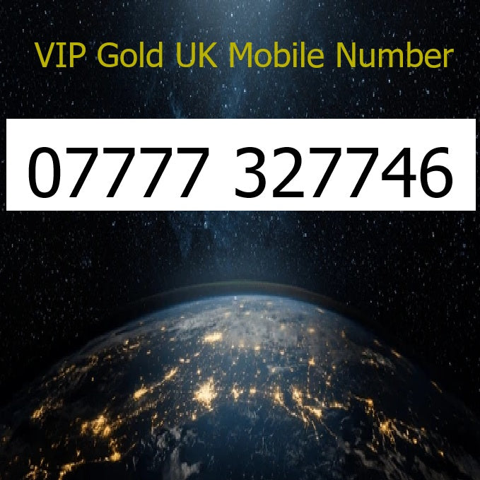 07777 327746 - VIP Gold UK Mobile Number – Easy to Remember SIM Card – Business or Personal Use – Triple Cut, PAYG, Physical SIM kit