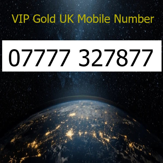 07777 327877 - VIP Gold UK Mobile Number – Easy to Remember SIM Card – Business or Personal Use – Triple Cut, PAYG, Physical SIM kit