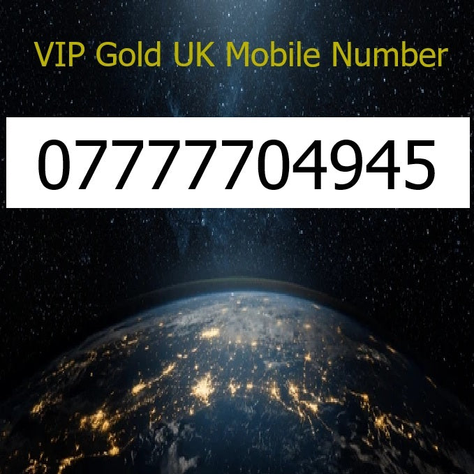 07777704945 - VIP Gold UK Mobile Number – Easy to Remember SIM Card – Business or Personal Use – Triple Cut, PAYG, Physical SIM kit