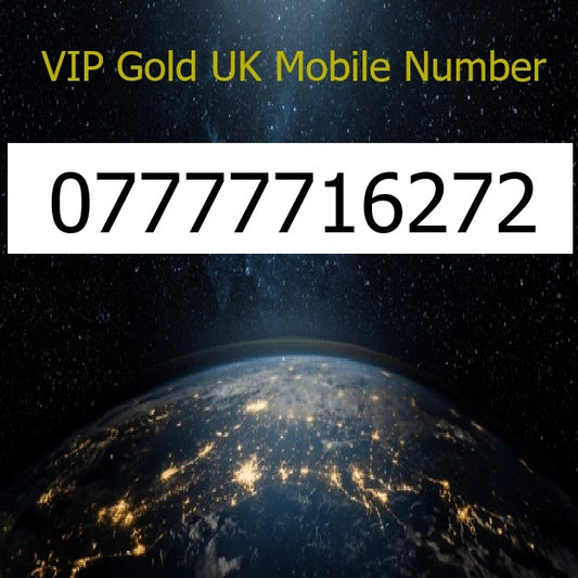 07777716272 - VIP Gold UK Mobile Number – Easy to Remember SIM Card – Business or Personal Use – Triple Cut, PAYG, Physical SIM kit