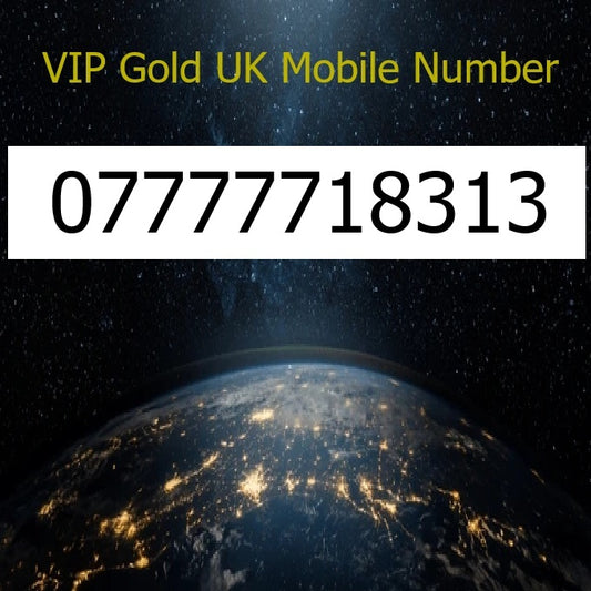 07777718313 - VIP Gold UK Mobile Number – Easy to Remember SIM Card – Business or Personal Use – Triple Cut, PAYG, Physical SIM kit