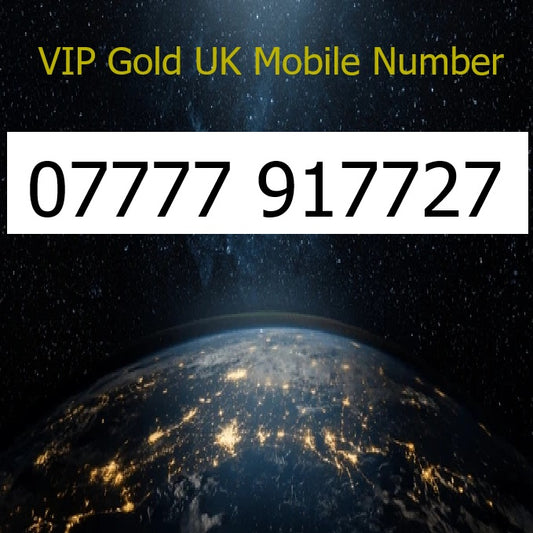 07777 917727 - VIP Gold UK Mobile Number – Easy to Remember SIM Card – Business or Personal Use – Triple Cut, PAYG, Physical SIM kit