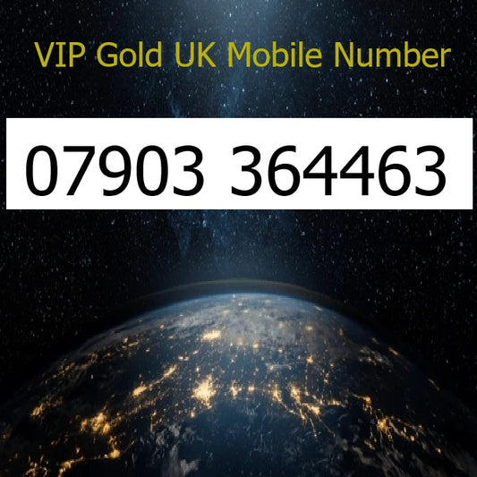 07903 364463 - VIP Gold UK Mobile Number – Easy to Remember SIM Card – Business or Personal Use – Triple Cut, PAYG, Physical SIM kit