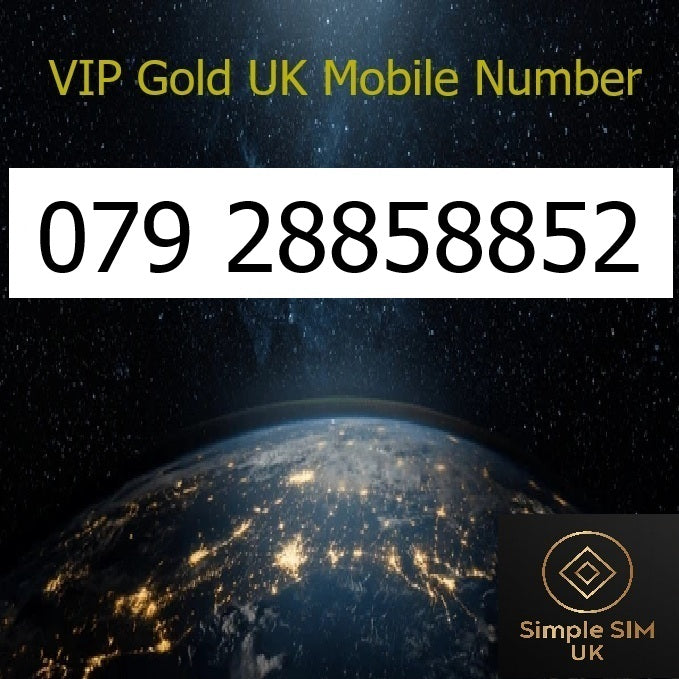 0792 8858852 - VIP Gold UK Mobile Number – Easy to Remember SIM Card – Chinese 888 Lucky – Triple Cut, PAYG, Physical SIM kit