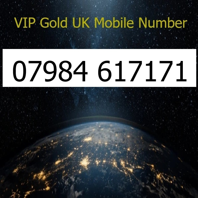07984 617171 - VIP Gold UK Mobile Number – Easy to Remember SIM Card – Triple Cut, PAYG, Physical SIM kit