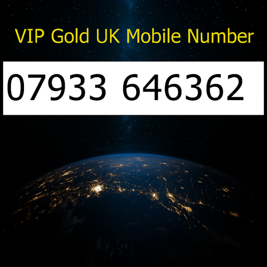 07933 646362 - VIP Gold UK Mobile Number – Easy to Remember SIM Card – Business or Personal Use – Triple Cut, PAYG, Physical SIM kit
