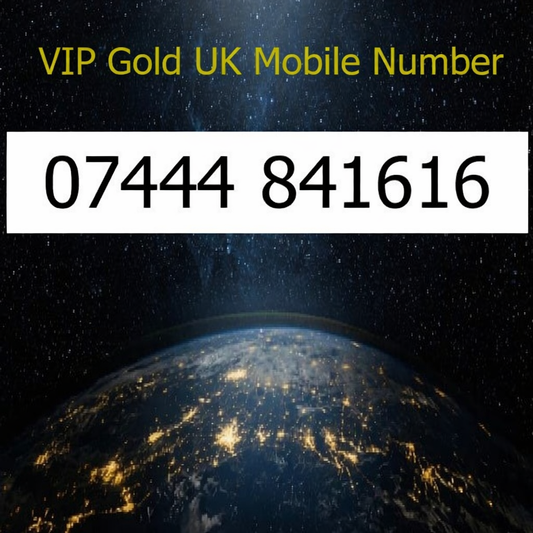 07444 841616 - VIP Gold UK Mobile Number – Easy to Remember SIM Card – Business or Personal Use – Triple Cut, PAYG, Physical SIM kit
