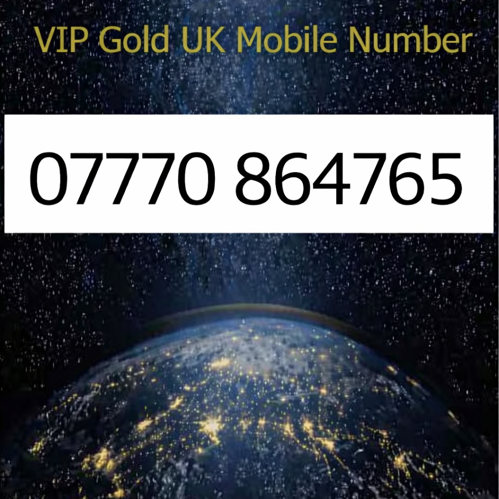 07770 864765 - VIP Gold UK Mobile Number – Easy to Remember SIM Card – Triple Cut, PAYG, Physical SIM kit