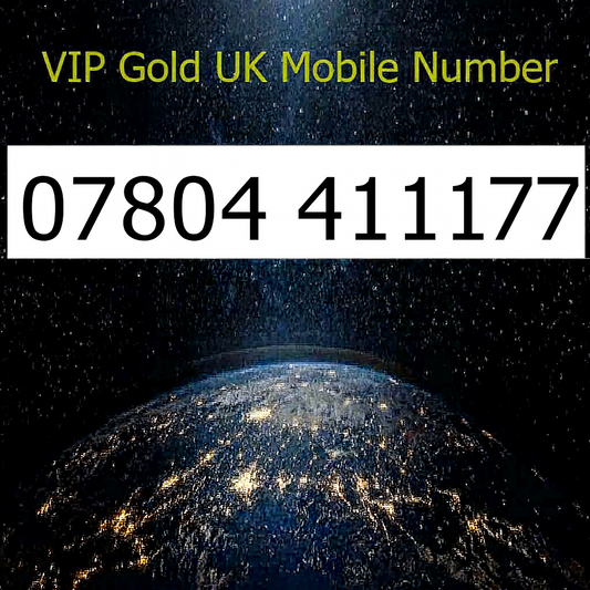 0780 44 111 77  - VIP Gold UK Mobile Number – Easy to Remember SIM Card – Business or Personal Use – Triple Cut, PAYG, Physical SIM kit