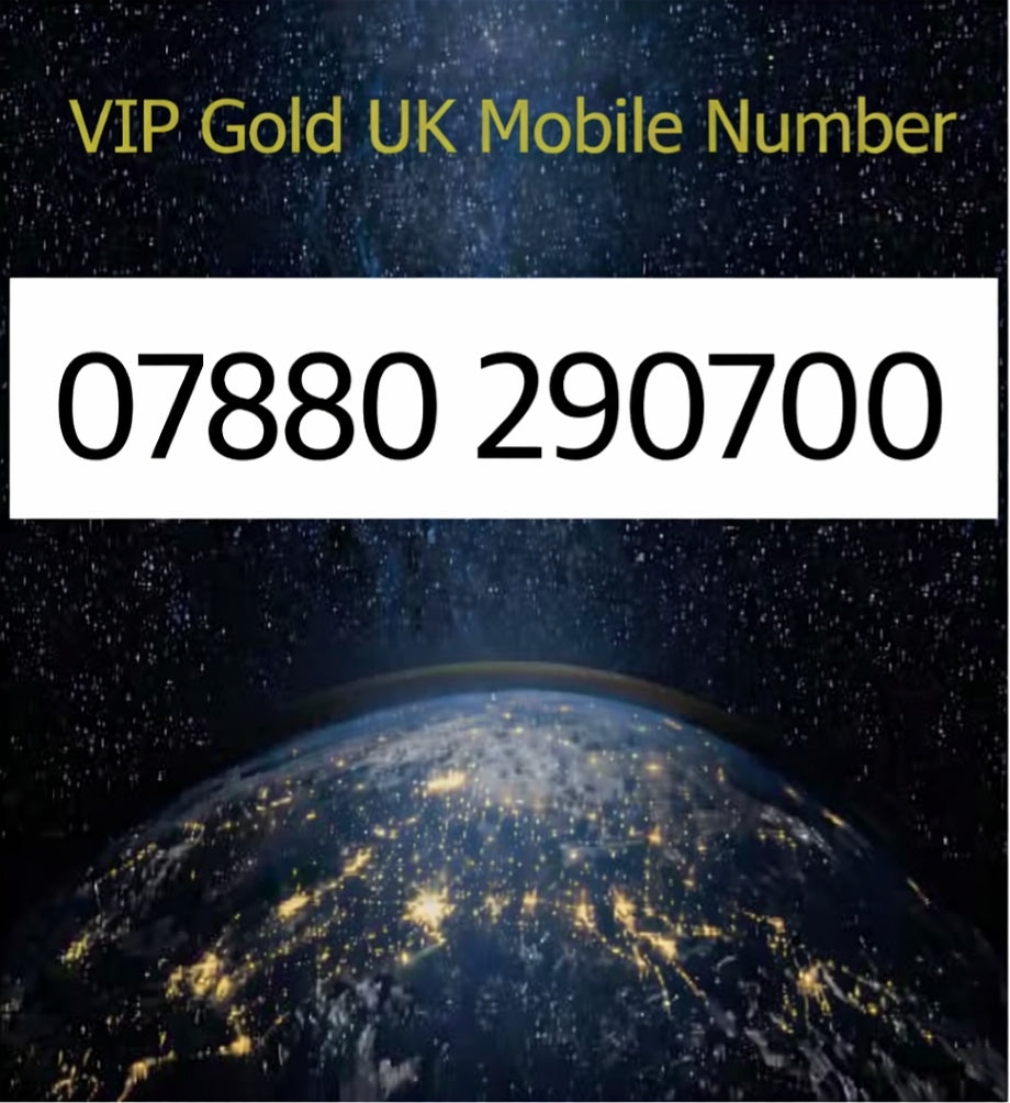 07880 290700 - VIP Gold UK Mobile Number – Easy to Remember SIM Card – Triple Cut, PAYG, Physical SIM kit