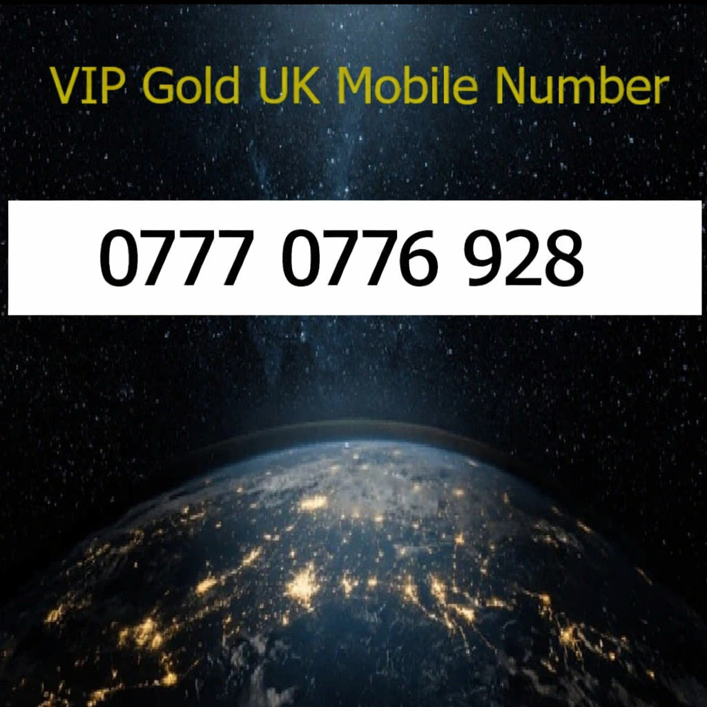 0777 0776 928 - VIP Gold UK Mobile Number – Easy to Remember SIM Card – Business or Personal Use – Triple Cut, PAYG, Physical SIM kit