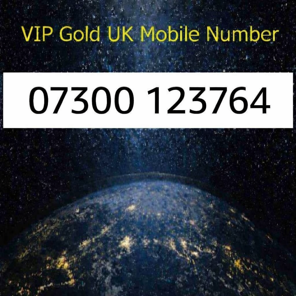 07300 123764 - VIP Gold UK Mobile Number – Easy to Remember SIM Card – Business or Personal Use – Triple Cut, PAYG, Physical SIM kit