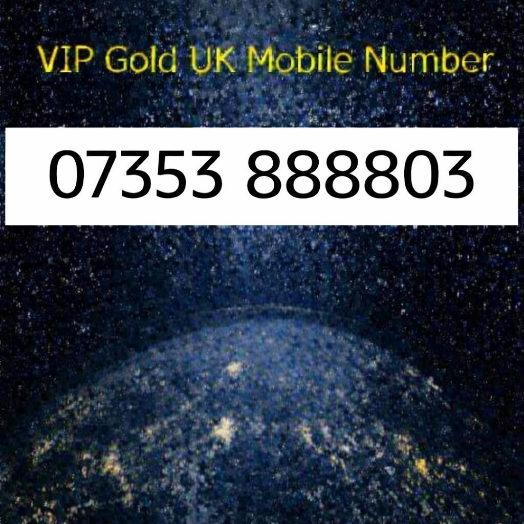 07353 888803 - VIP Gold UK Mobile Number – Easy to Remember SIM Card – Quad 8888 – Triple Cut, PAYG, Physical SIM kit